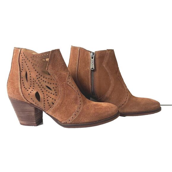 Veracruz Artisans X Anthropologie Women's Brown Suede Bootie Size EU 36 US 5.5-6 - Picture 3 of 6